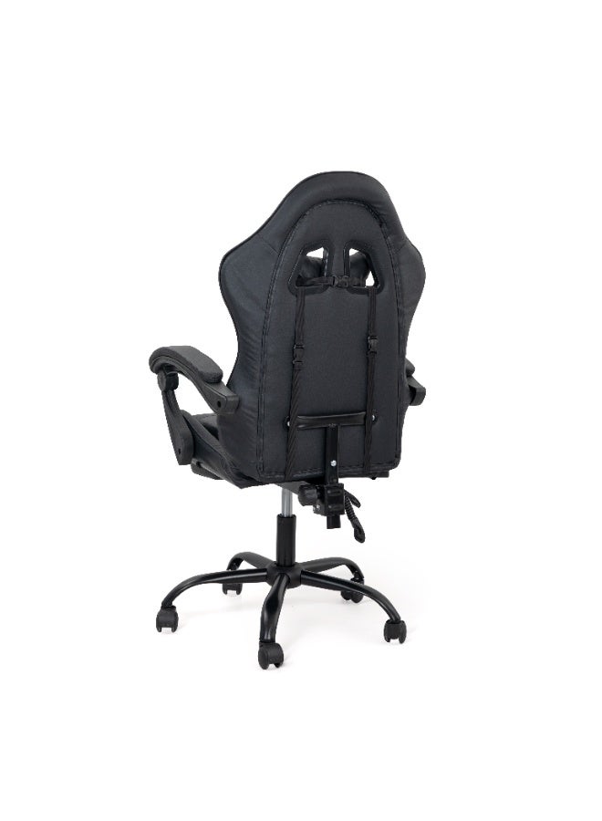 Multi Home Furniture Black Gaming Chair - Ergonomic Chair & Recliner Chair with Footrest, Racing Style Office Chair with Lumbar Support & Head Pillow, 360° Swivel Computer Chair - Image 5